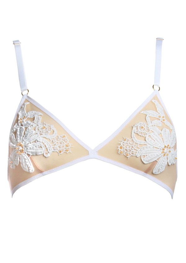 Nude lace triangle bra - Flash You And Me